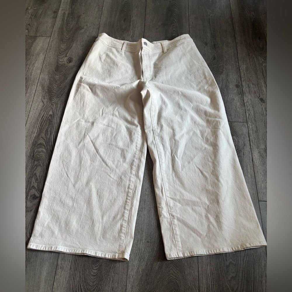 Universal thread Wide-Leg Cream Pants